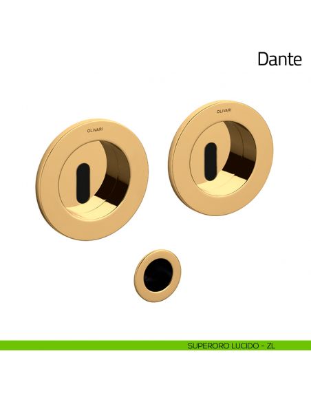 Maniglia per porta scorrevole Dante Olivari superoro lucido