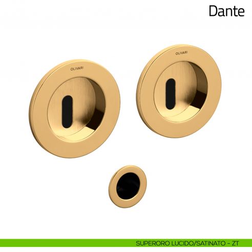 Maniglia per porta scorrevole Dante Olivari superoro lucido/satinato