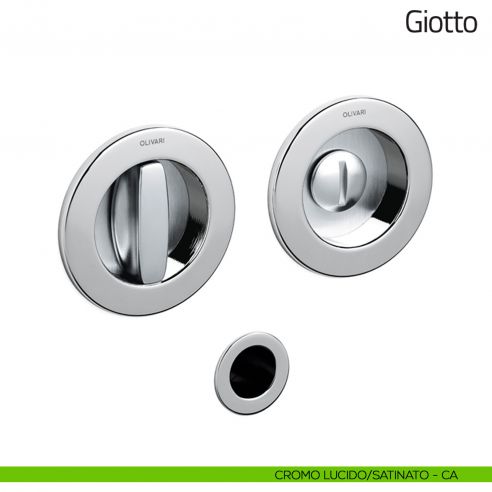 Maniglia per porta scorrevole Giotto Olivari cromo lucido/satinato