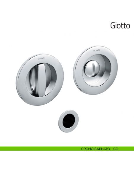 Maniglia per porta scorrevole Giotto Olivari cromo satinato