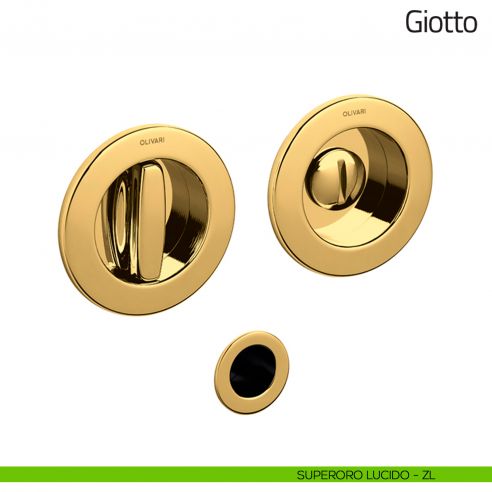 Maniglia per porta scorrevole Giotto Olivari superoro lucido
