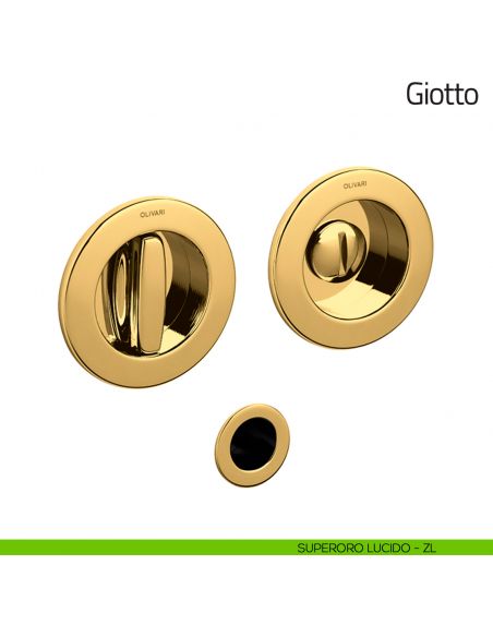 Maniglia per porta scorrevole Giotto Olivari superoro lucido