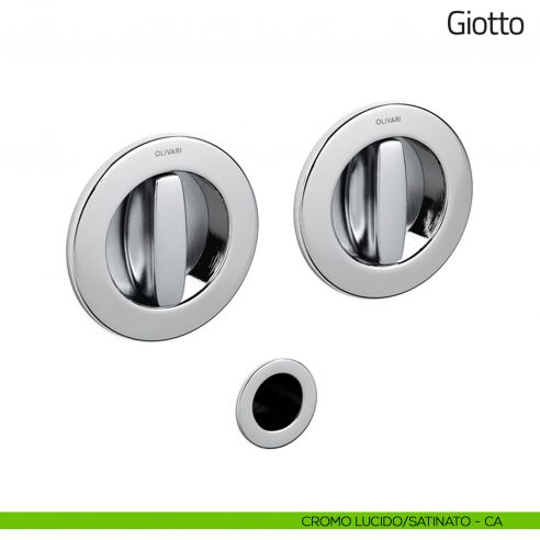 Maniglia per porta scorrevole Giotto Olivari cromo lucido/satinato