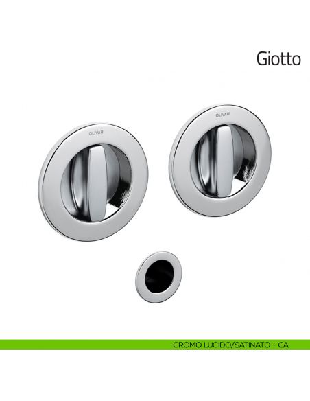 Maniglia per porta scorrevole Giotto Olivari cromo lucido/satinato