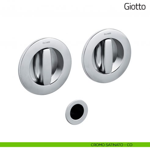Maniglia per porta scorrevole Giotto Olivari cromo satinato