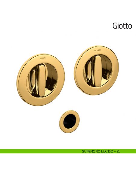 Maniglia per porta scorrevole Giotto Olivari superoro lucido