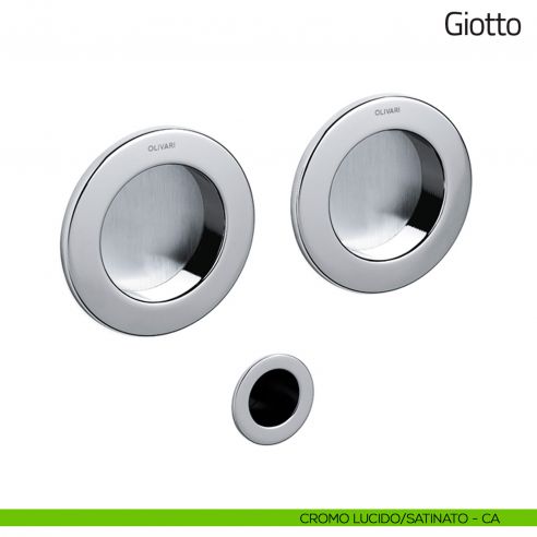 Maniglia per porta scorrevole Giotto Olivari cromo lucido/satinato