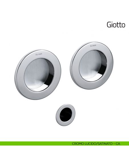 Maniglia per porta scorrevole Giotto Olivari cromo lucido/satinato