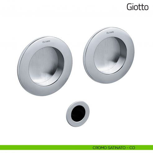 Maniglia per porta scorrevole Giotto Olivari cromo satinato