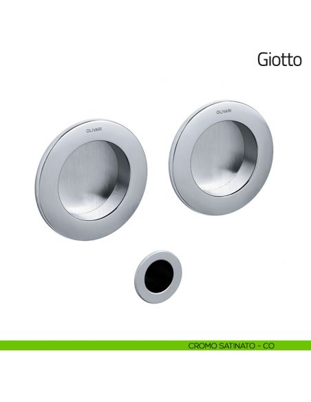 Maniglia per porta scorrevole Giotto Olivari cromo satinato