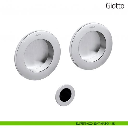 Maniglia per porta scorrevole Giotto Olivari superinox satinato
