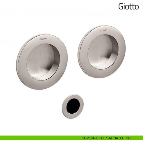 Maniglia per porta scorrevole Giotto Olivari supernichel satinato