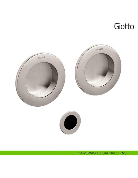 Maniglia per porta scorrevole Giotto Olivari supernichel satinato