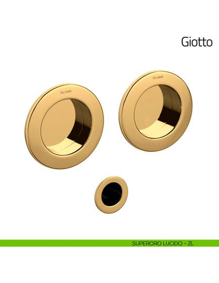 Maniglia per porta scorrevole Giotto Olivari superoro lucido