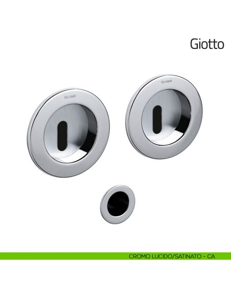 Maniglia per porta scorrevole Giotto Olivari cromo lucido/satinato