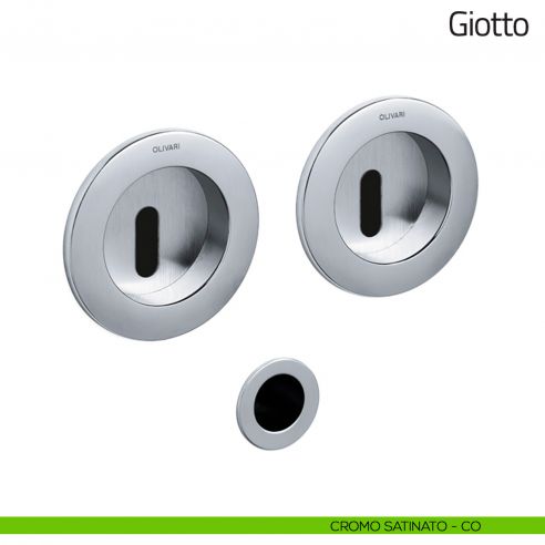 Maniglia per porta scorrevole Giotto Olivari cromo satinato