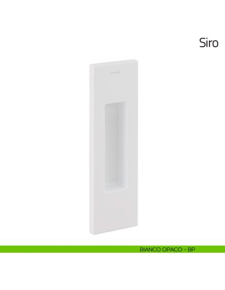 Maniglia per porta scorrevole Siro Olivari senza foro chiave bianco opaco