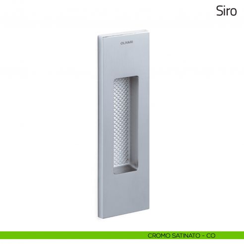 Maniglia per porta scorrevole Siro Olivari senza foro chiave cromo satinato