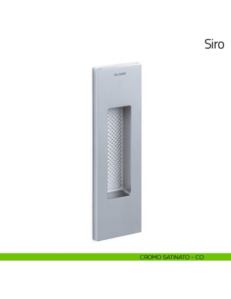 Maniglia per porta scorrevole Siro Olivari senza foro chiave cromo satinato