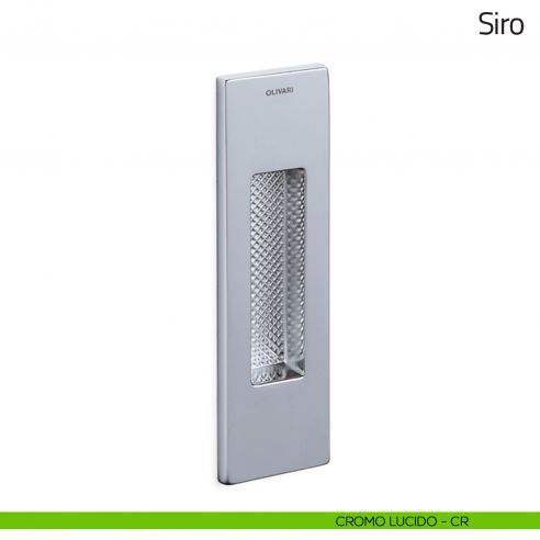 Maniglia per porta scorrevole Siro Olivari senza foro chiave cromo lucido