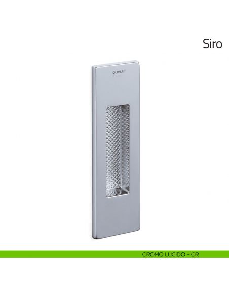 Maniglia per porta scorrevole Siro Olivari senza foro chiave cromo lucido