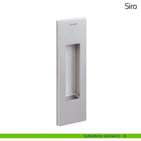 Maniglia per porta scorrevole Siro Olivari senza foro chiave superinox satinato
