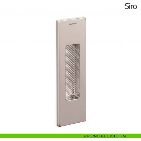 Maniglia per porta scorrevole Siro Olivari senza foro chiave supernichel lucido