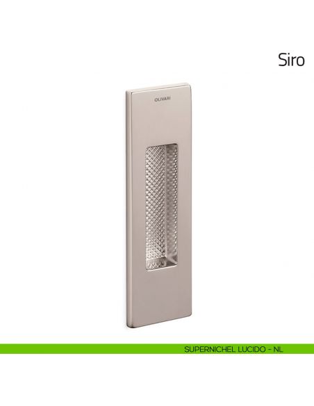 Maniglia per porta scorrevole Siro Olivari senza foro chiave supernichel lucido