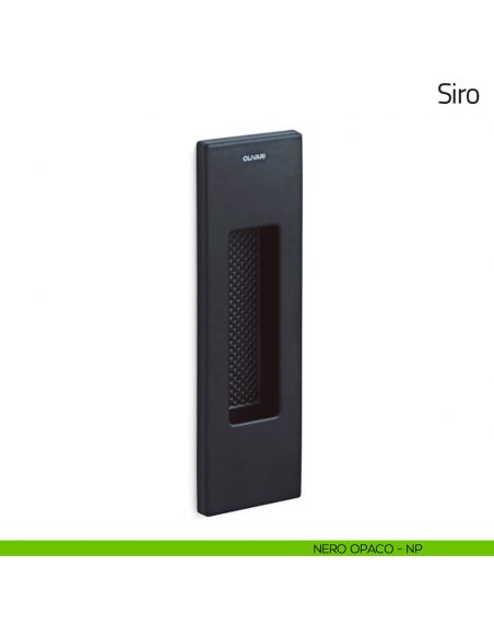 Maniglia per porta scorrevole Siro Olivari senza foro chiave nero opaco
