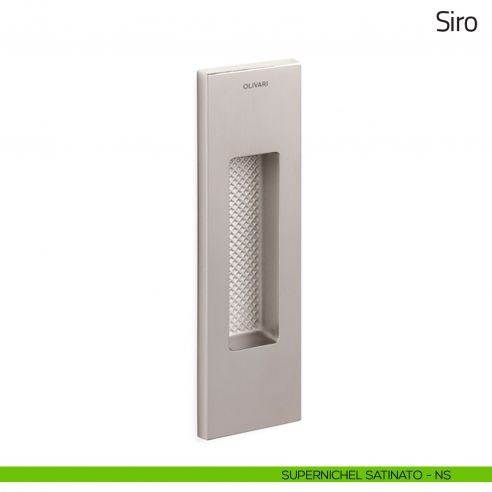 Maniglia per porta scorrevole Siro Olivari senza foro chiave supernichel satinato