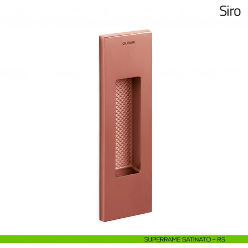 Maniglia per porta scorrevole Siro Olivari senza foro chiave superrame satinato