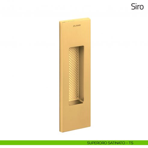 Maniglia per porta scorrevole Siro Olivari senza foro chiave superoro satinato