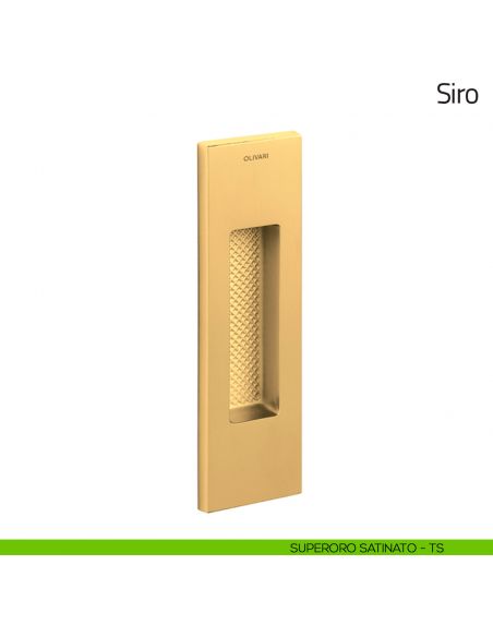 Maniglia per porta scorrevole Siro Olivari senza foro chiave superoro satinato