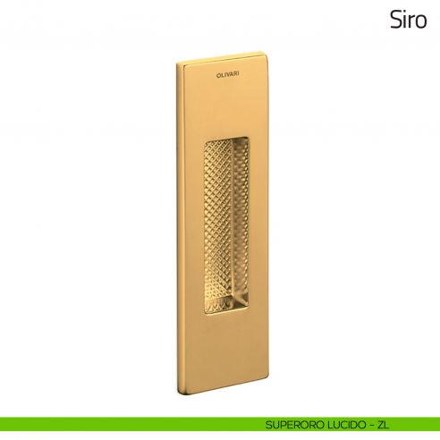 Maniglia per porta scorrevole Siro Olivari senza foro chiave superoro lucido