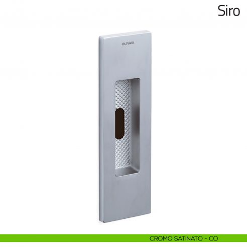 Maniglia per porta scorrevole Siro Olivari con foro chiave cromo satinato