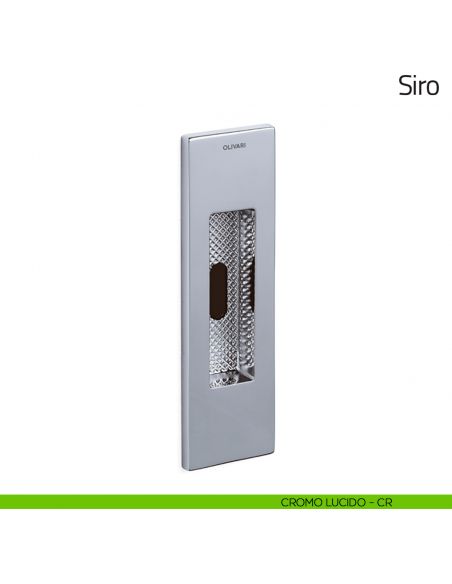 Maniglia per porta scorrevole Siro Olivari con foro chiave cromo lucido