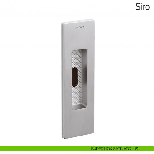 Maniglia per porta scorrevole Siro Olivari con foro chiave superinox satinato