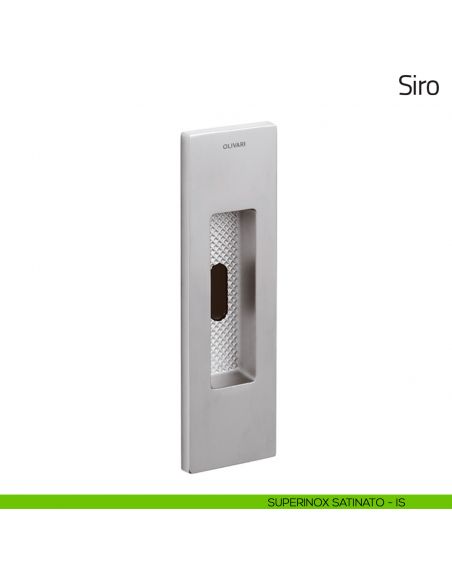 Maniglia per porta scorrevole Siro Olivari con foro chiave superinox satinato