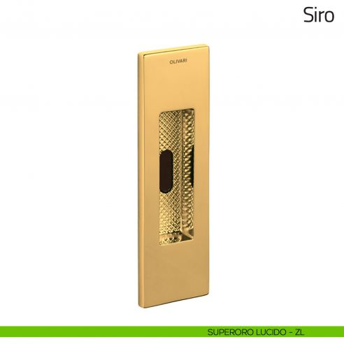 Maniglia per porta scorrevole Siro Olivari con foro chiave superoro lucido
