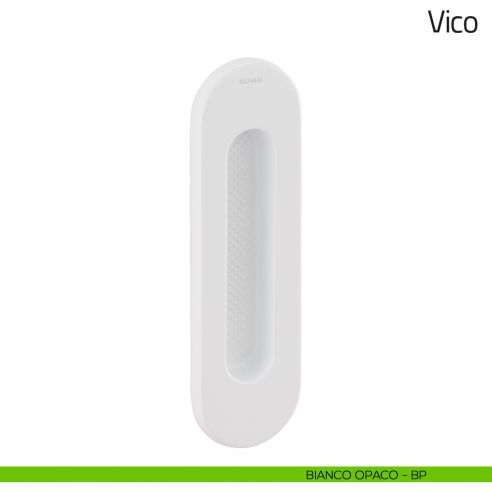 Maniglia per porta scorrevole Vico Olivari senza foro chiave bianco opaco