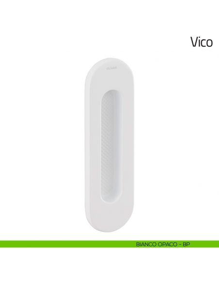 Maniglia per porta scorrevole Vico Olivari senza foro chiave bianco opaco
