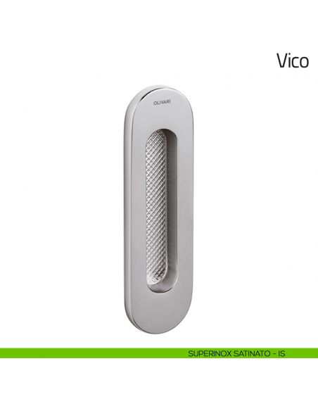 Maniglia per porta scorrevole Vico Olivari senza foro chiave superinox satinato