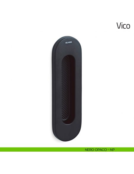 Maniglia per porta scorrevole Vico Olivari senza foro chiave nero opaco