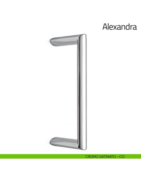 Maniglione per porta Alexandra Olivari zancato cromo satinato