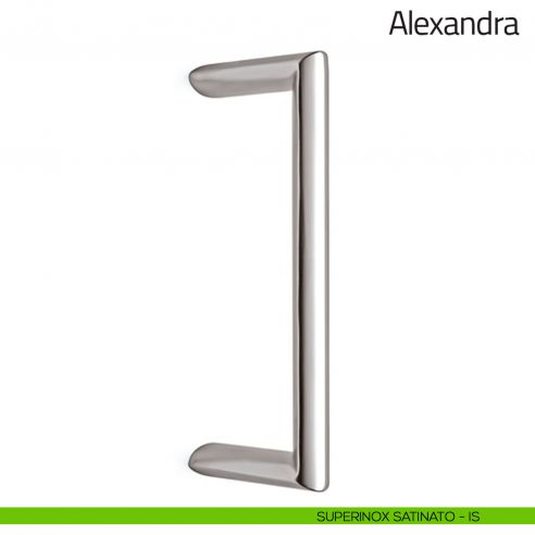 Maniglione per porta Alexandra Olivari zancato superinox satinato