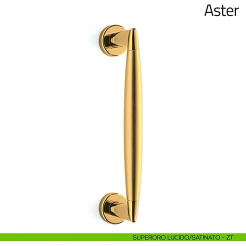 Maniglione per porta Aster Olivari superoro lucido/satinato