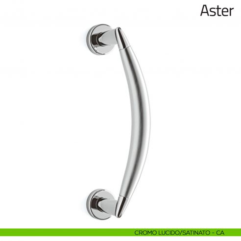 Maniglione per porta Aster Olivari zancato cromo lucido/satinato