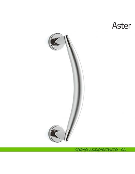 Maniglione per porta Aster Olivari zancato cromo lucido/satinato