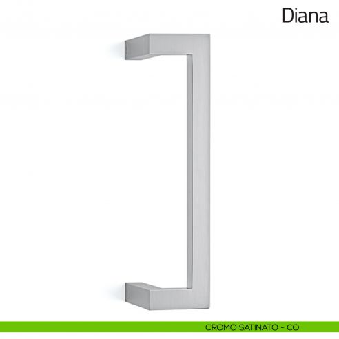 Maniglione per porta Diana Olivari zancato cromo satinato
