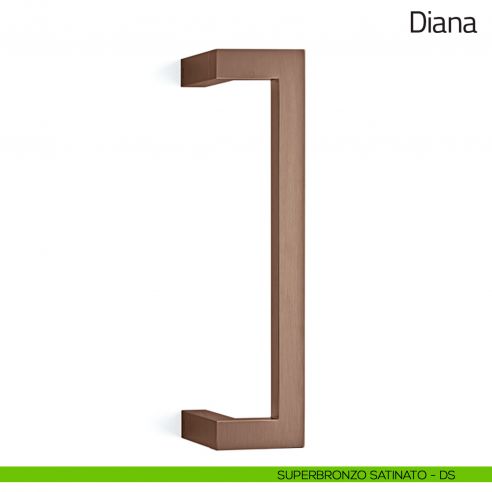 Maniglione per porta Diana Olivari zancato superbronzo satinato